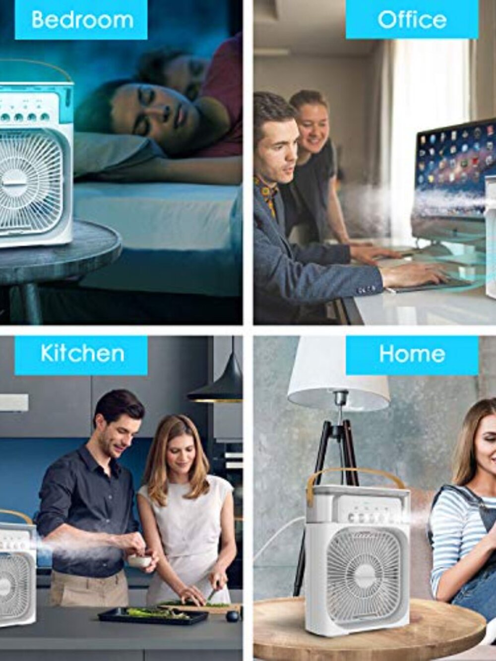 New in box NTMY Portable Air Conditioner Fan, Mini Evaporative Air Cooler with 7 - Picture 6 of 7